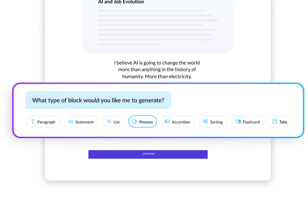 Ejemplo de lección con bloques de IA